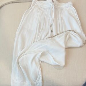 white linen pants
